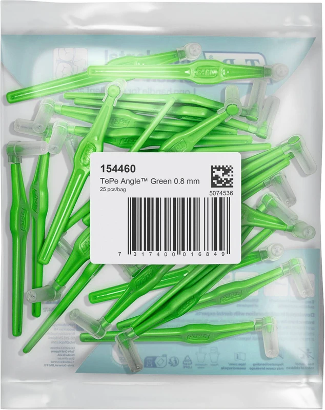 TePe® Interdentalbürsten Angle™ Packung 25 Stück grün, Ø 0,8 mm