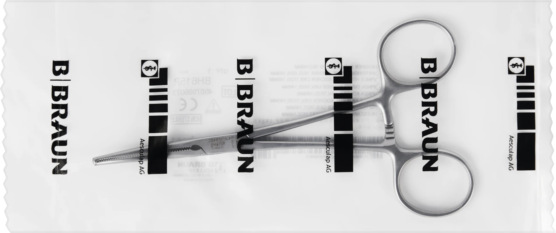 Arterienklemme nach Kocher Stück BH615R, 140 mm, gebogen Arterienklemme nach Kocher Aesculap