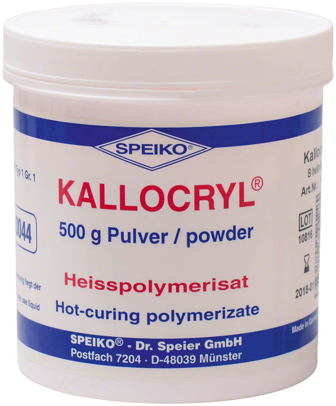 Kallocryl® B Dose 500 g Pulver, hellrosa Kallocryl® B SPEIKO