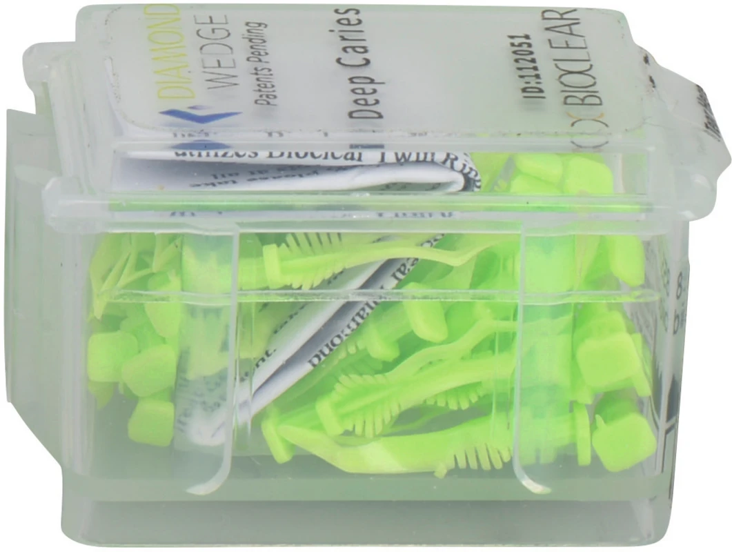 Bioclear Diamond Wedges Packung 50 Stück deep caries, grün