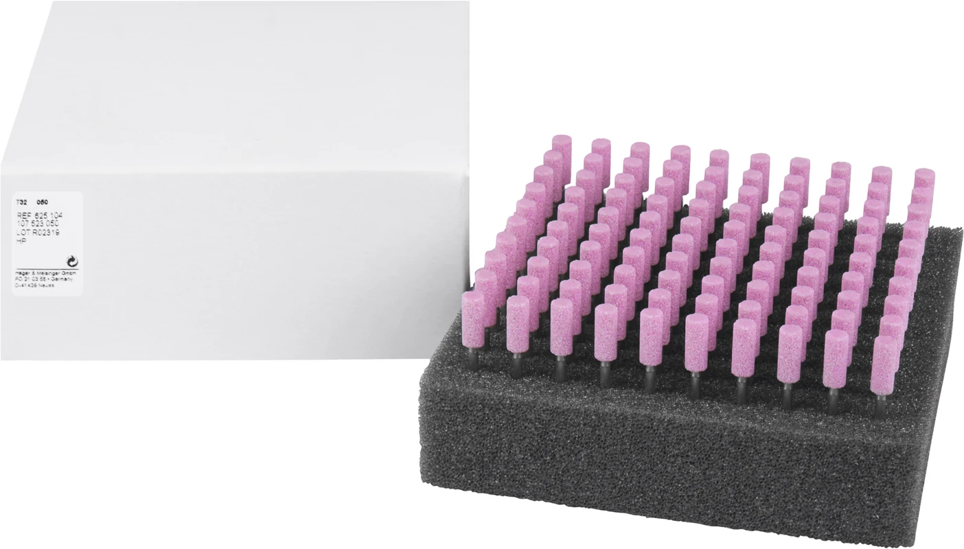 Keramische Schleifer 732 Packung 100 Stück rosa grob, HP, Figur 107, 12,5 mm, ISO 050