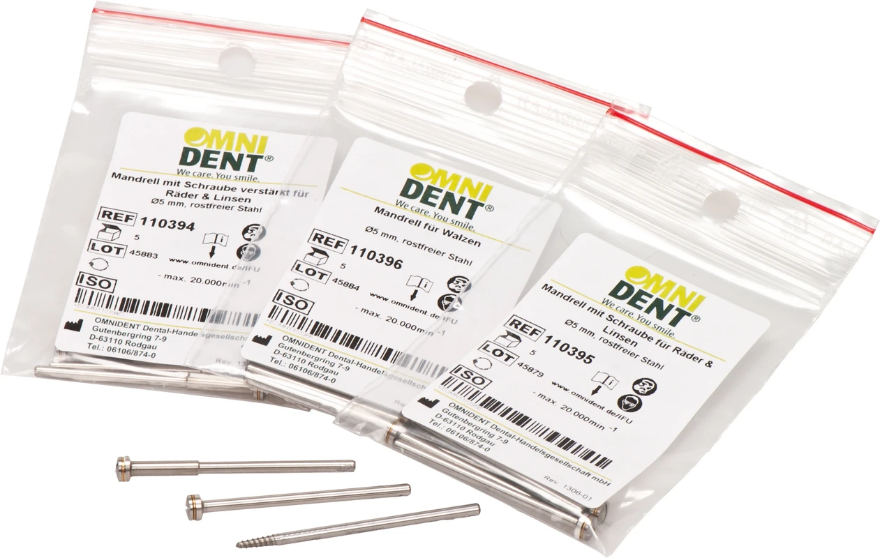 Omni Mandrell Packung 5 Stück, 5 mm