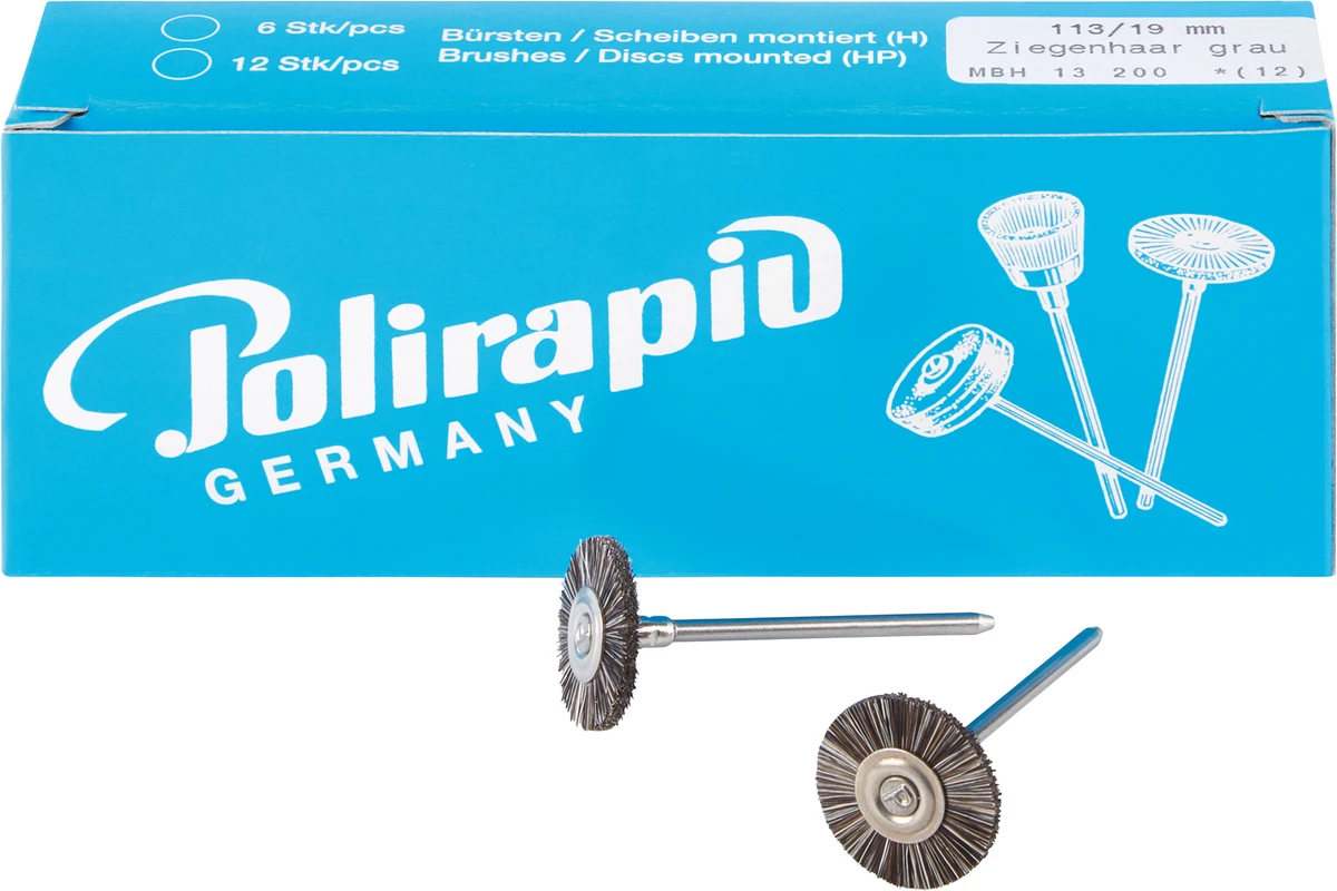 Miniaturbürsten Ziegenhaar Polirapid