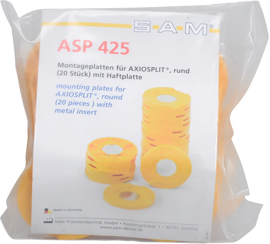Artikulator Montageplatten Packung 100 Stück, rund BP, AXIOSPLIT