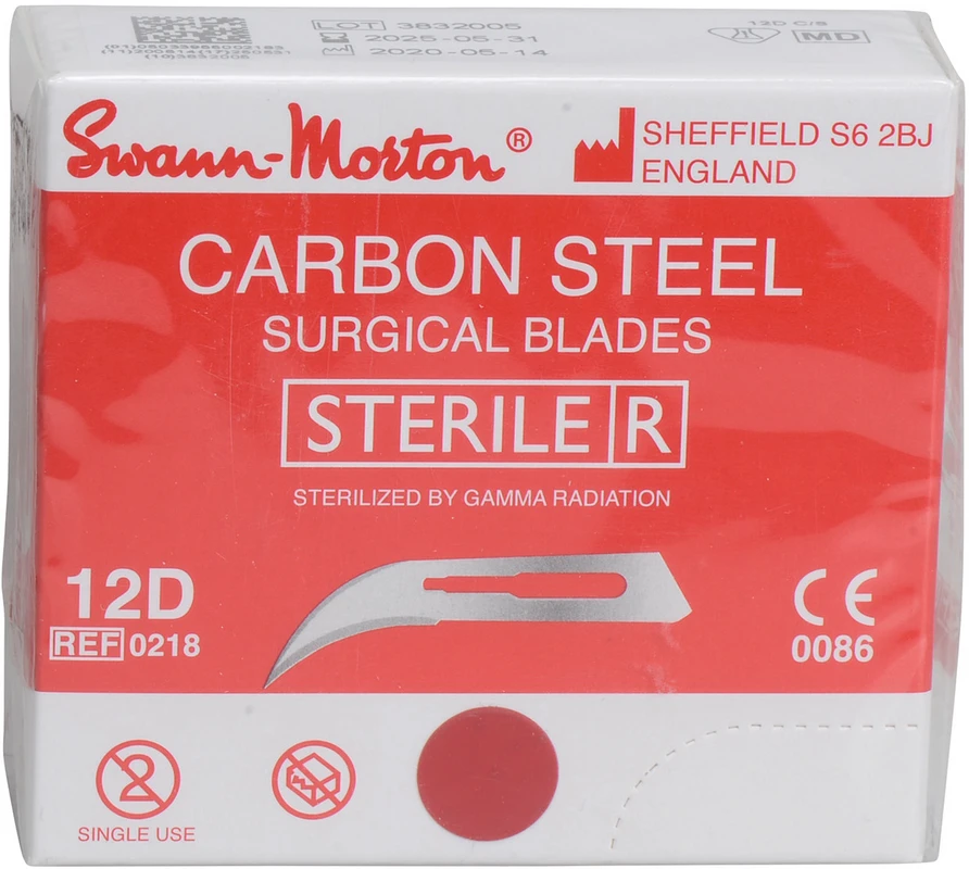 Swann Morton Skalpellklingen Packung 100 Stück Figur 12D