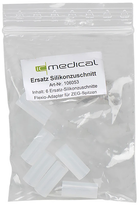 Ersatz-Silikonzuschnitte Flexio-Adapter für ZEG-Spitzen Packung 6 Stück