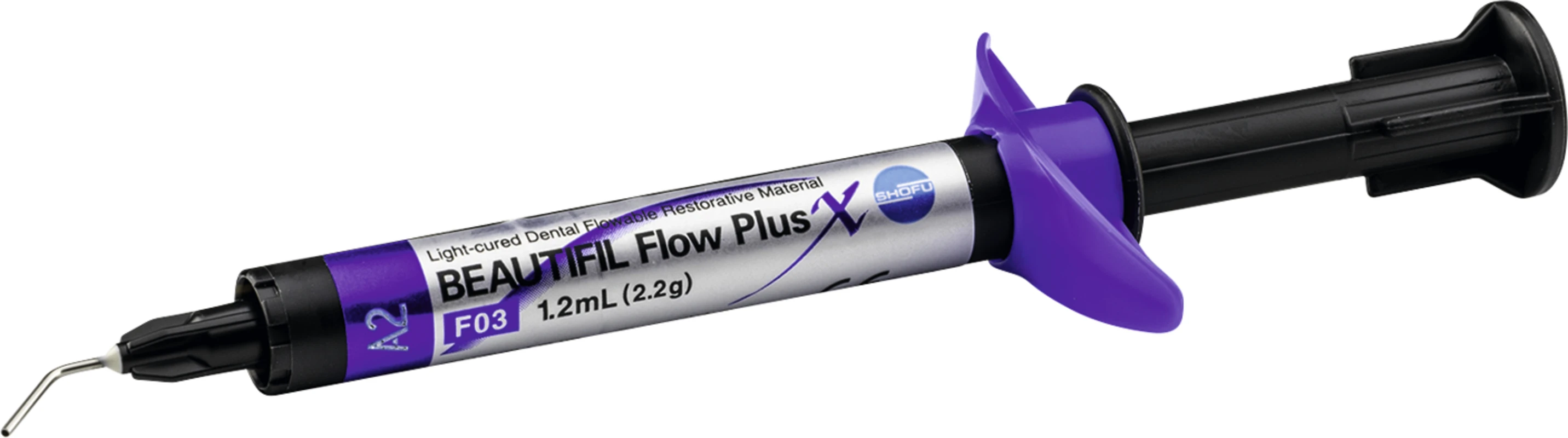 BEAUTIFIL Flow Plus X Spritze 2,2 g A2, F03 inklusive 5 Spritzenaufsätze