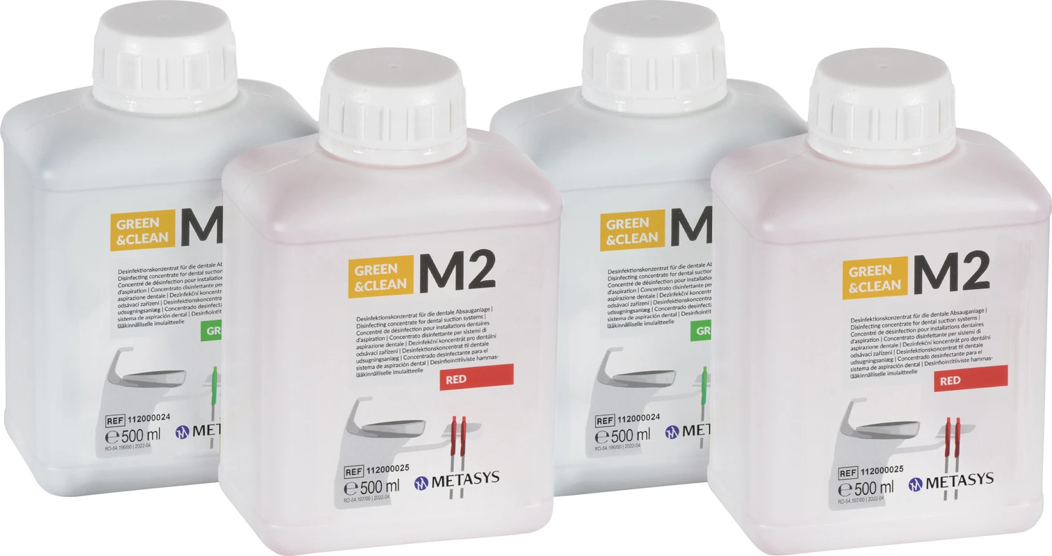 GREEN&CLEAN M2 Nachfüllpackung 4 x 500 ml Flasche (rot, grün)