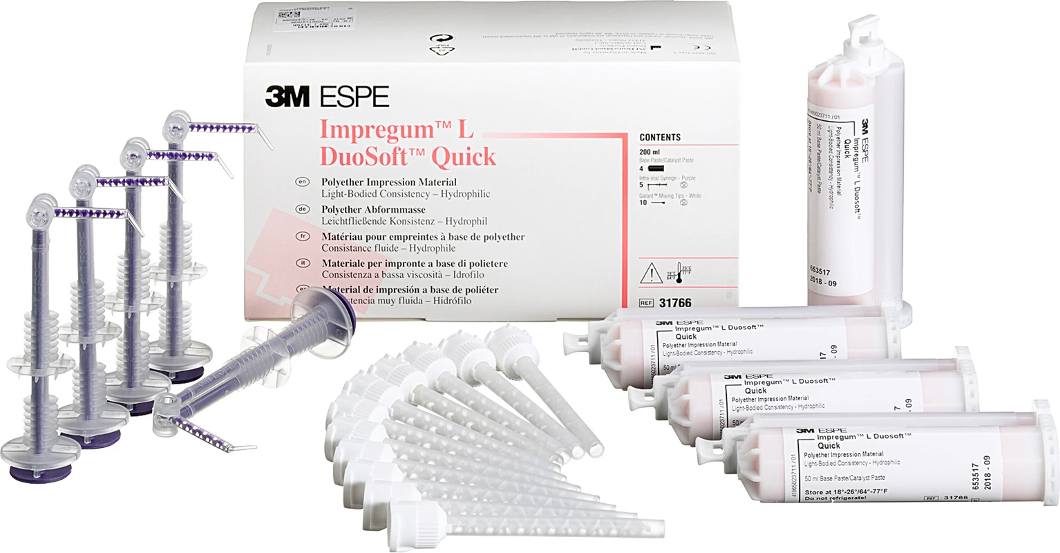 Impregum™ Penta™ DuoSoft™ Refill Packung 4 x 50 ml Doppelkartusche, 20 Mischkanülen weiß, L DuoSoft Quick