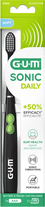 GUM® Sonic Daily Schallzahnbürste Stück schwarz
