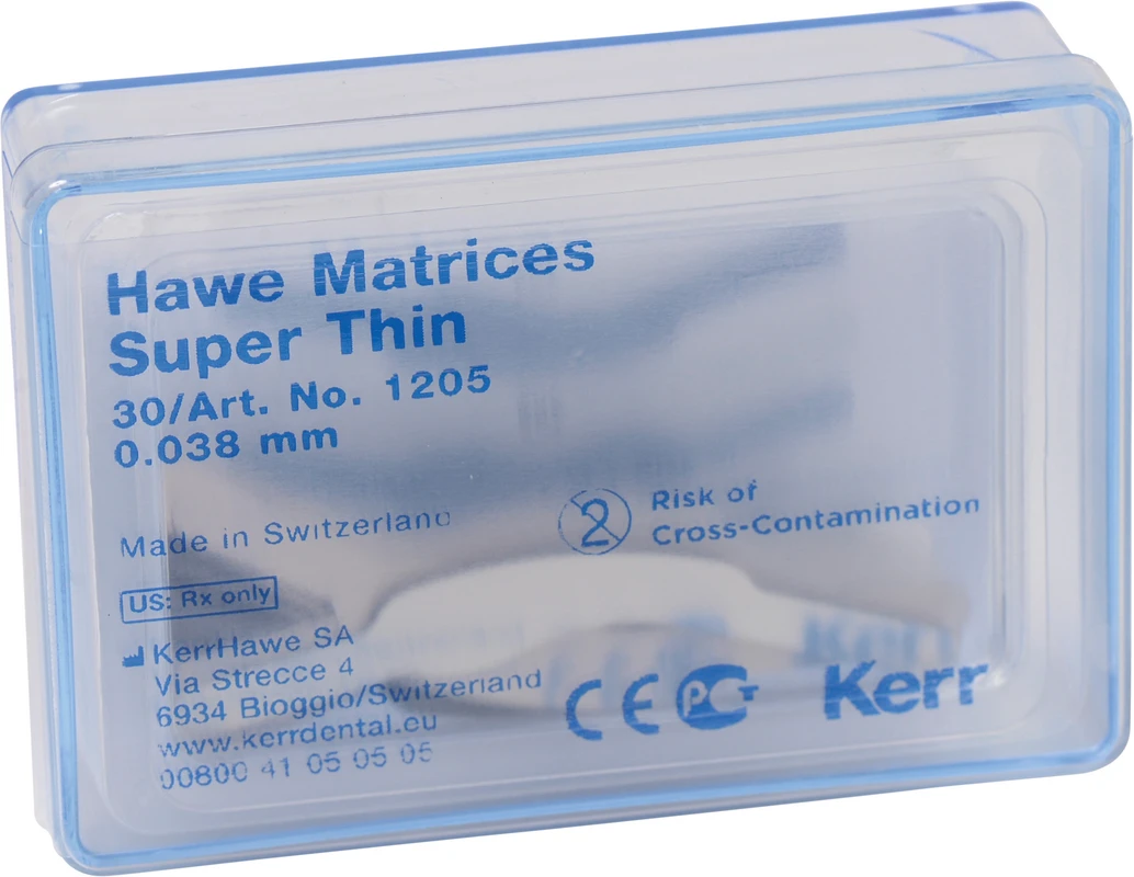 Matrizen Super-Dünn Packung 30 Stück Stärke 0,038 mm, Nr. 1205