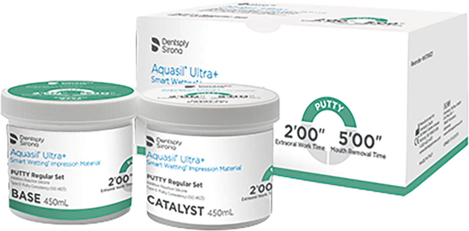 Aquasil® Ultra+ Packung 450 ml Katalysator, 450ml Base, Putty Regular Set, Zubehör