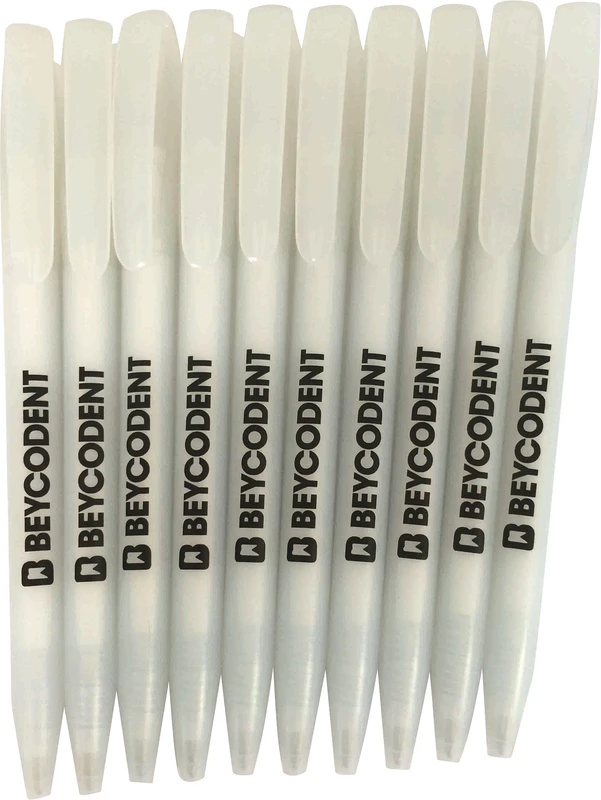 Kugelschreiber Beycodent Packung 10 Stück weiß Kugelschreiber Beycodent Packung 10 Stück weiß