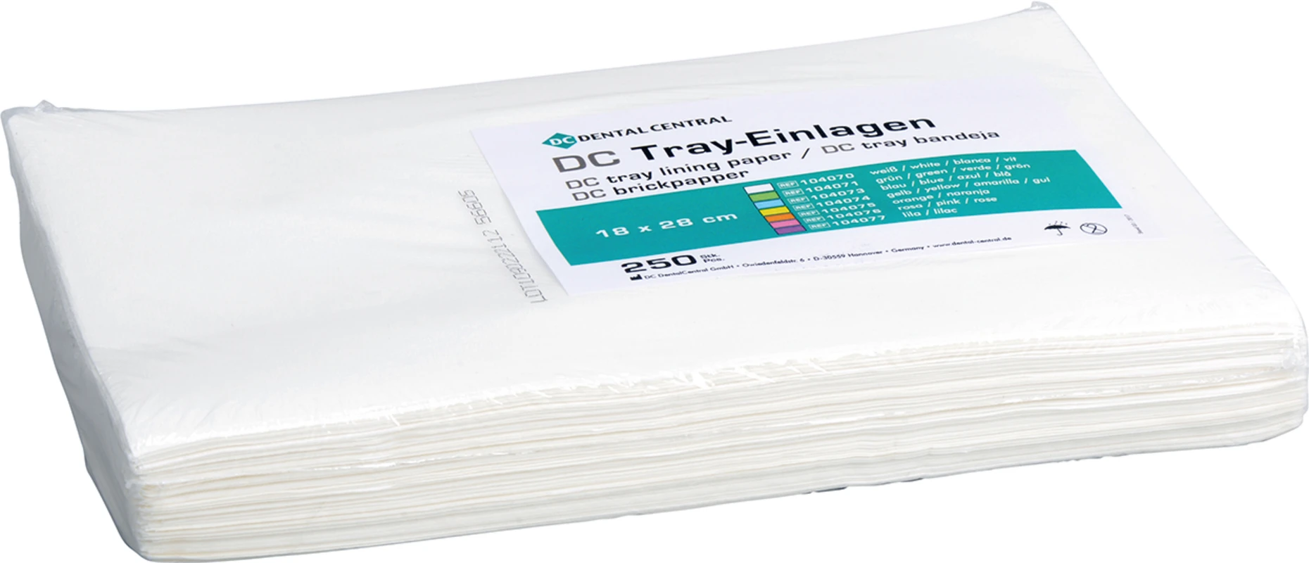 DC Tray-Einlagen Packung 250 Stück weiß, 18 x 28 cm