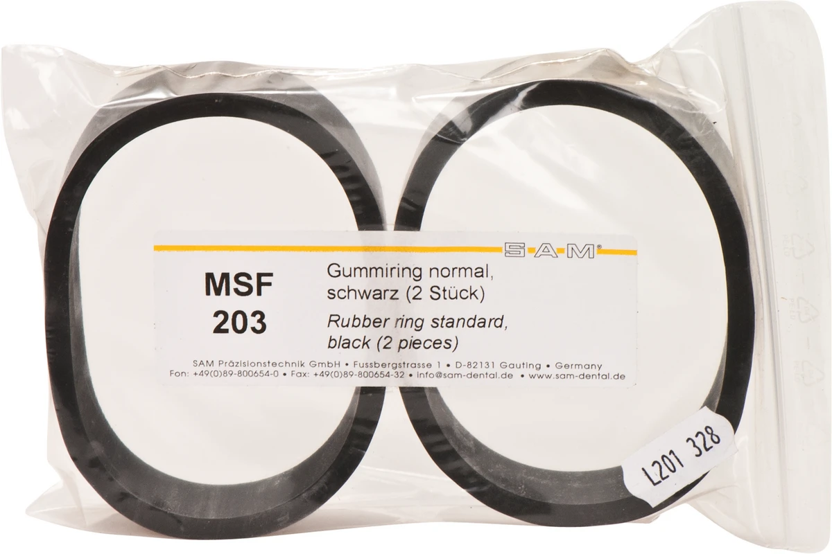 Gummiring Packung 2 Stück schwarz, normal