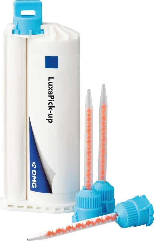 LuxaPick-up Packung 76 g Kartusche rosa, 15 Automix-Tips blue