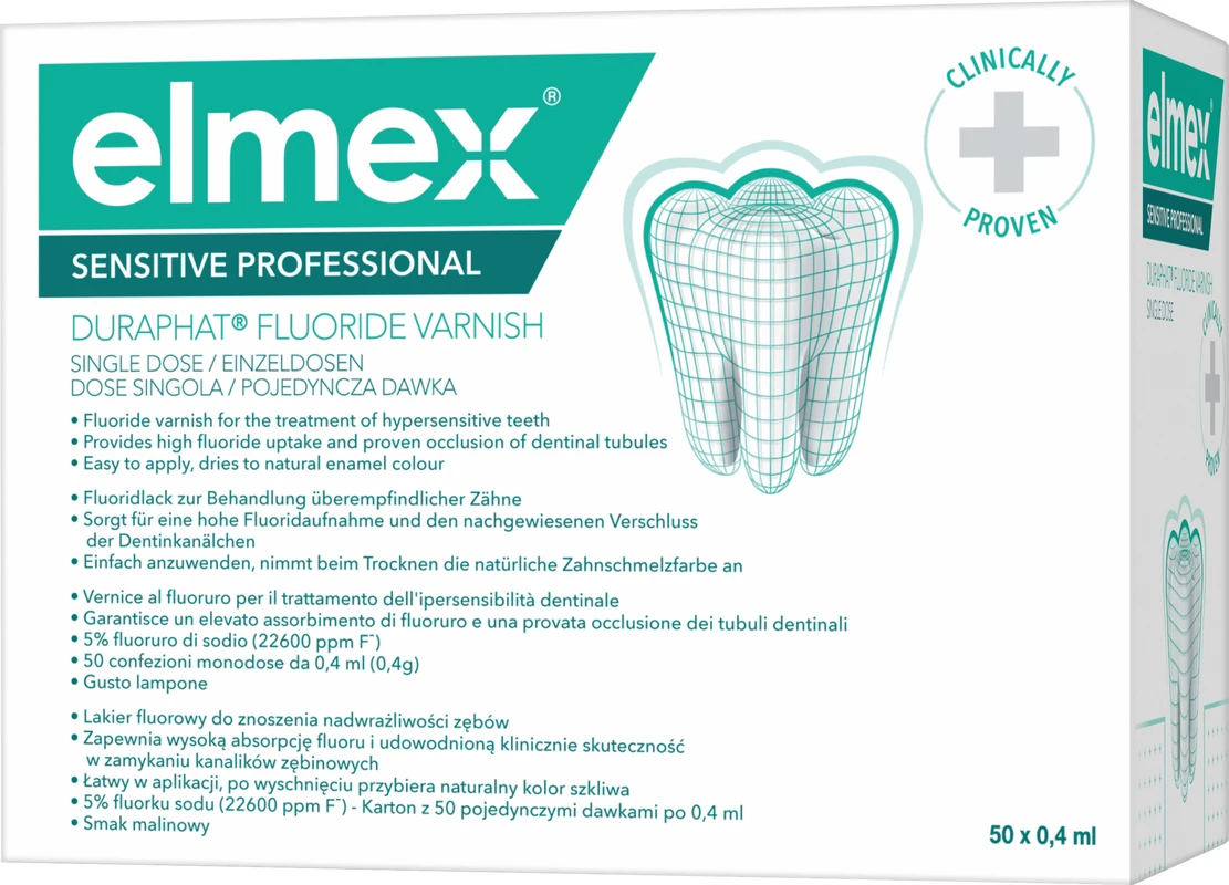 elmex® SENSITIVE PROFESSIONAL Duraphat Packung 50 x 0,4 ml Single Dose