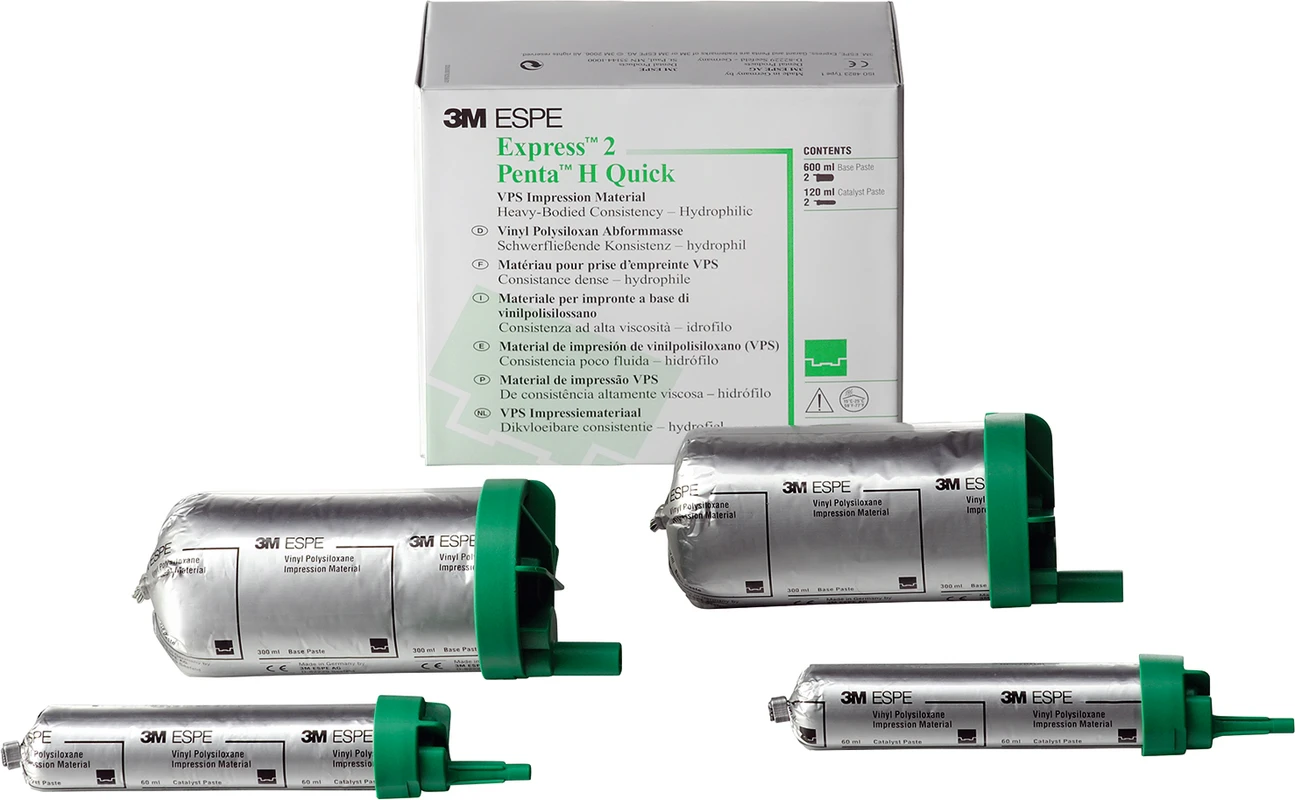 Express™ 2 Penta™ H Refill Packung 2 x 300 ml Basispaste Quick, 2 x 60 ml Katalysator