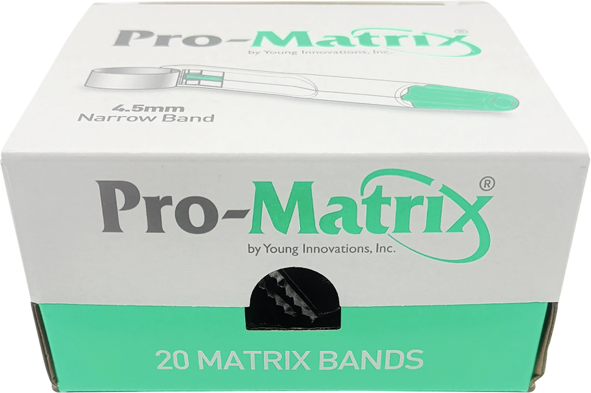 Pro-Matrix® Matrizenband Packung 20 Stück schmal, 4,5 mm, türkis