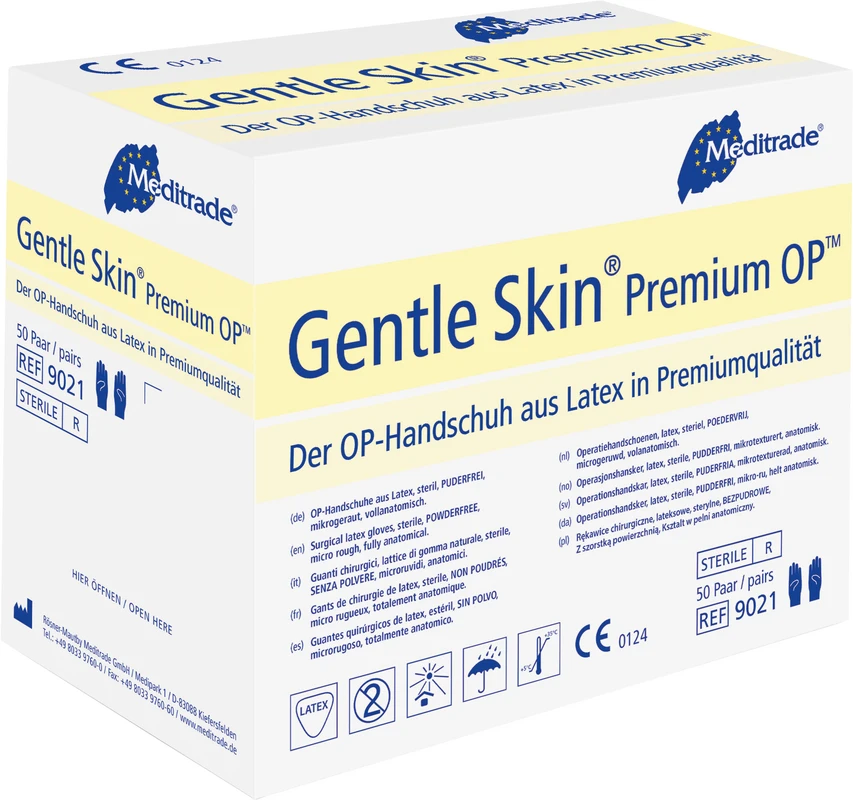 Gentle Skin® Premium OP™ Packung 50 Paar puderfrei, natur, Größe 6,5