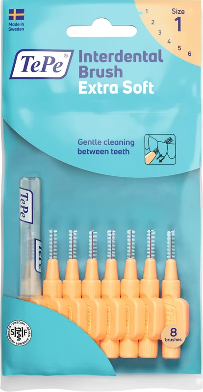 TePe® Interdentalbürsten Extra Soft Packung 8 Stück orange, Ø 0,45 mm