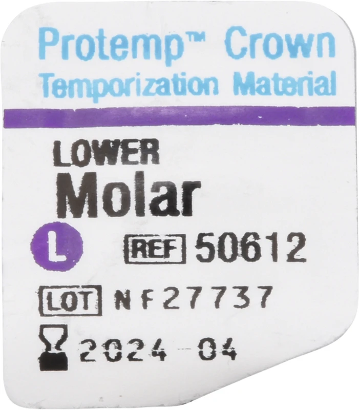 Protemp™ Crown Packung 5 Stück unterer Molar L, 1 Stückmesslehre