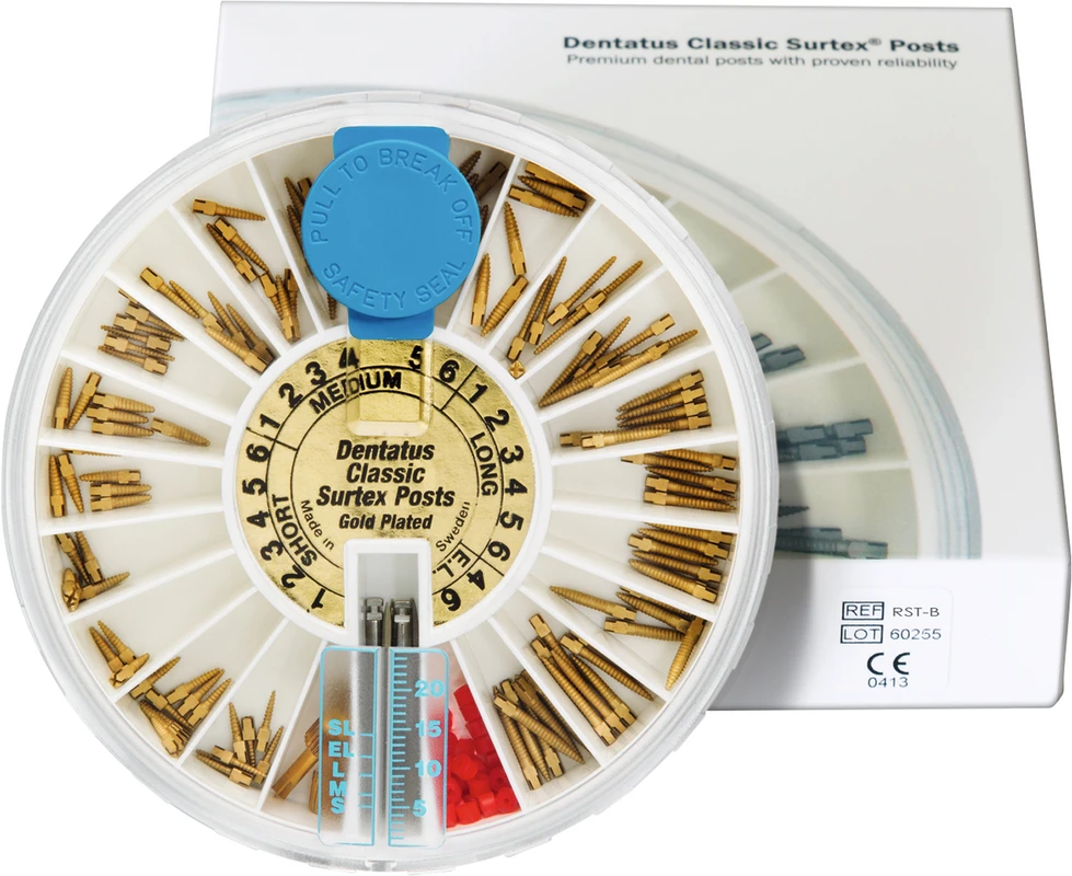 Classic Surtex vergoldete Wurzelstifte Bulk-Einführungsset 120 Stifte inkl. Zubehör