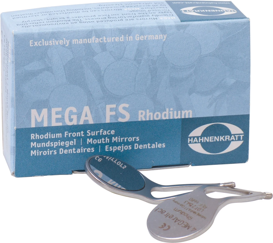 MEGAretract Spiegel Packung 6 Stück 4 plan, Ø 22 mm, offene Form, SS-Gewinde
