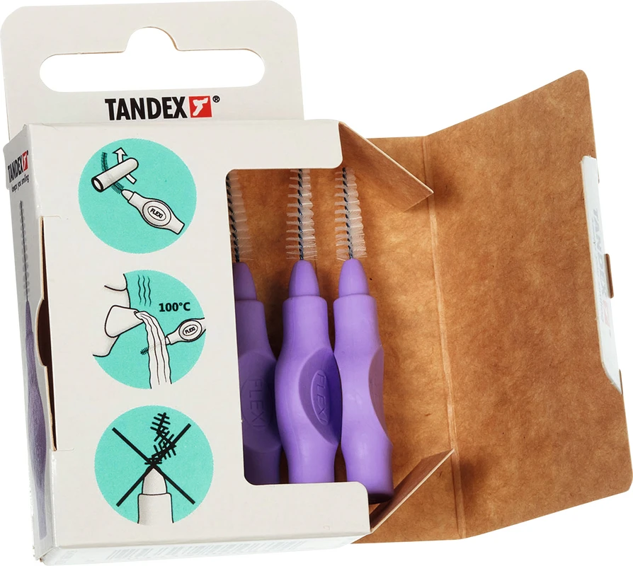 FLEXI® Interdentalbürsten PHD Packung 6 Stück lilac, PHD 1.4 (Ø 0,8 mm), ISO 4