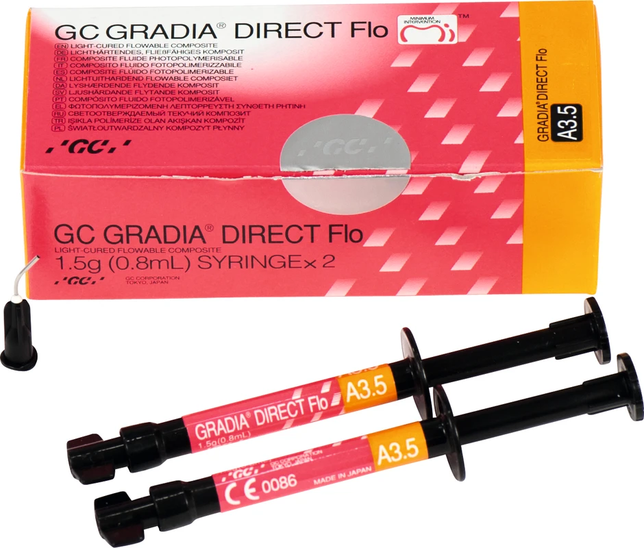 GC GRADIA® DIRECT Flo Packung 2 x 1,5 g Spritze A3,5