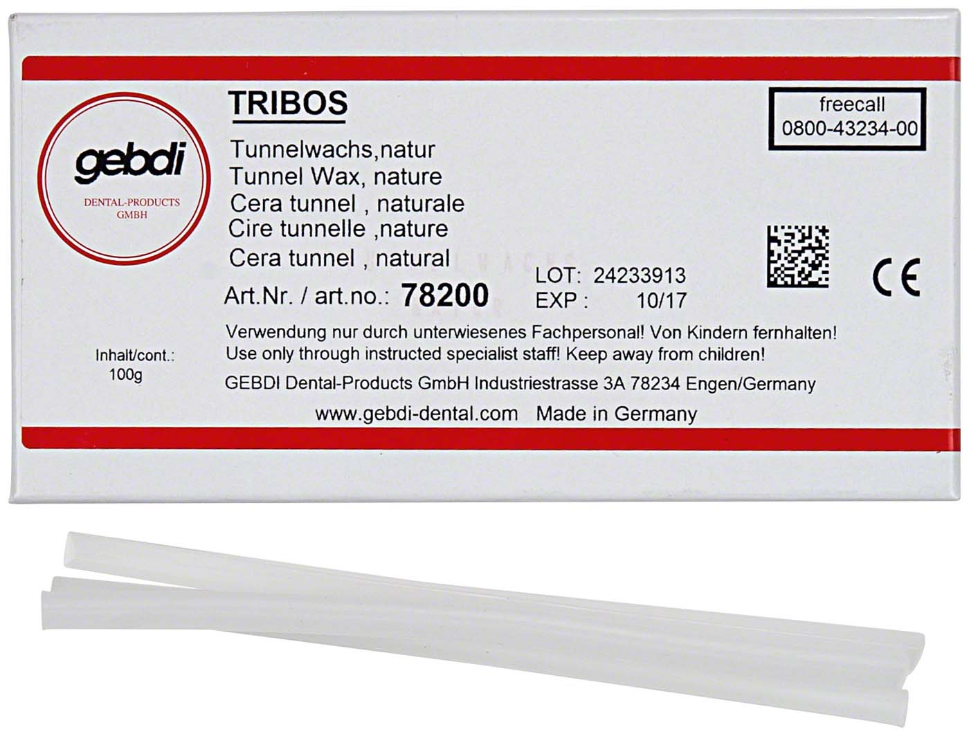 TRIBOS Tunnelwachs Gebdi Dentalprodukte