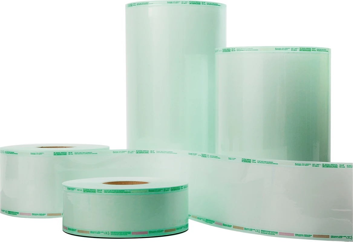 Sterilisationsrollen R / RB Rolle 100 m mit Seitenfalte, 100 x 50 mm Sterilisationsrollen R / RB Steriking