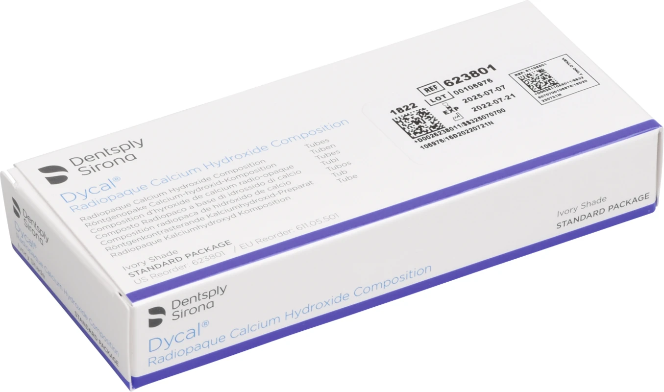 Dycal® Packung 13 g Basis, 11 g Katalysatorpaste in Tuben elfenbein