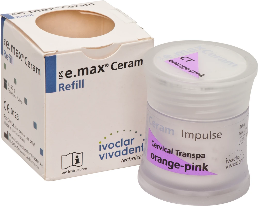 IPS e.max® Ceram Dose 20 g Pulver impulse cervical transpa orange-pink