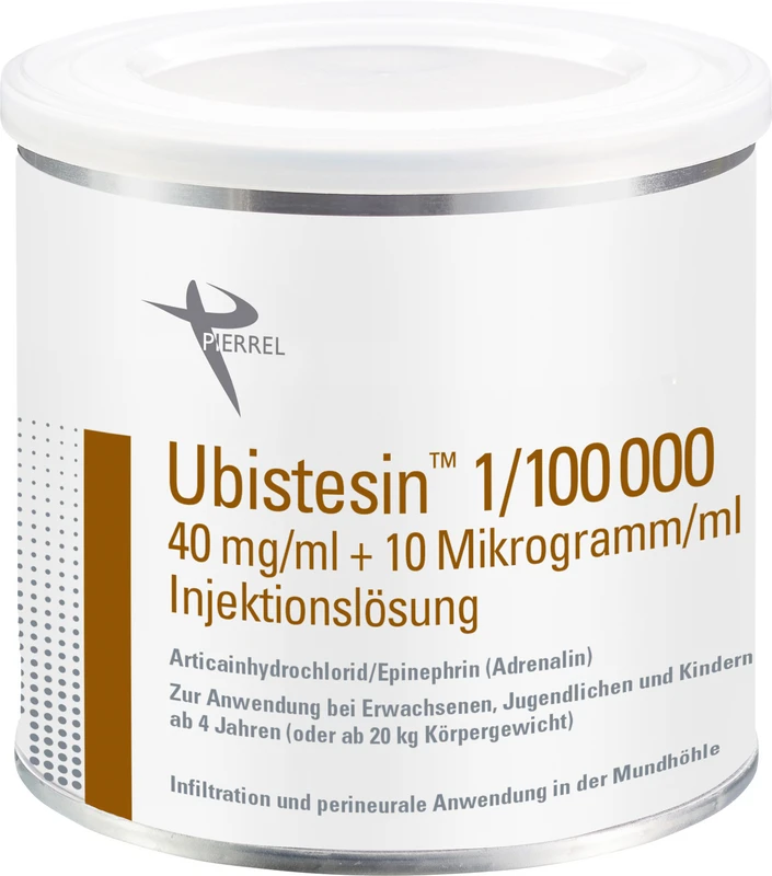 Ubistesin™ Dose 50 Stück Kappe gold, 1:100.000
