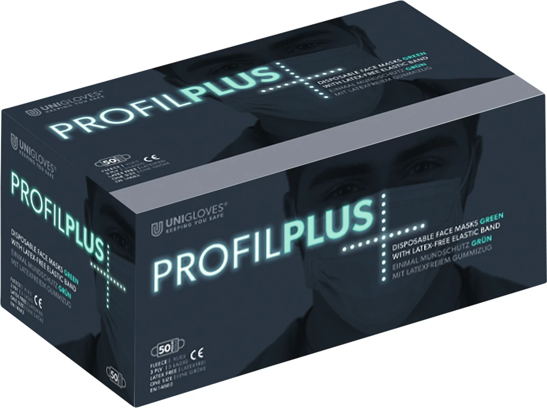 PROFIL PLUS OP-Mundschutz Spenderbox 50 Stück grün