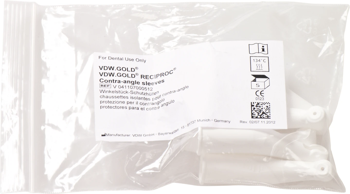 VDW.GOLD® RECIPROC® Winkelstück Schutzhülle Packung 5 Stück