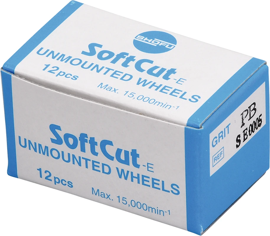 SOFTCUT-E Packung 12 Stück unmontiert, Rad, PB blauer Ring, ISO 220