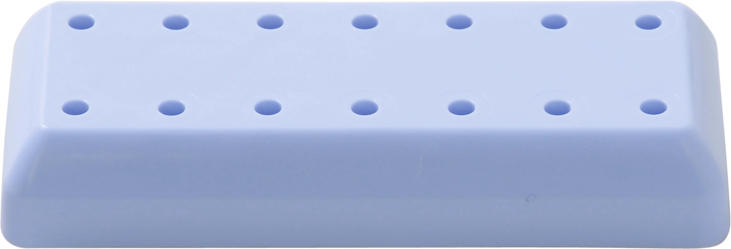 Bohrerständer rechteckig Stück 14-Loch hellblau