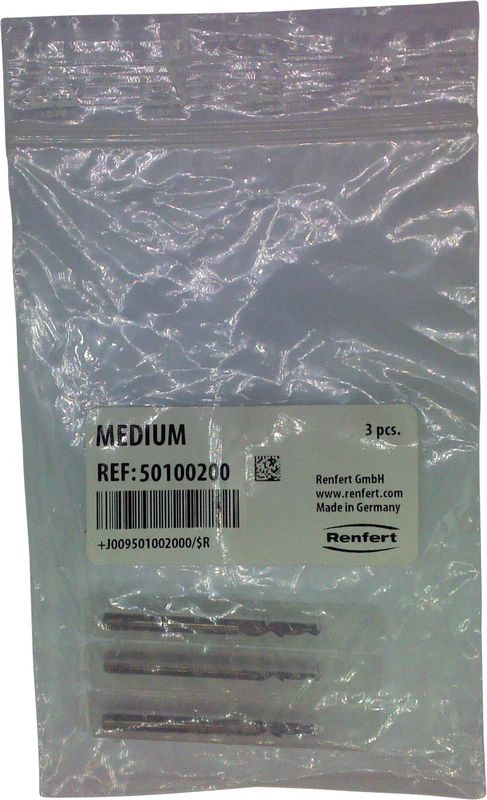 Top spin Bohrer Packung 3 Stück medium Bohrtiefe 5,8 mm, Kopf 2 mm, Schaft 3 mm