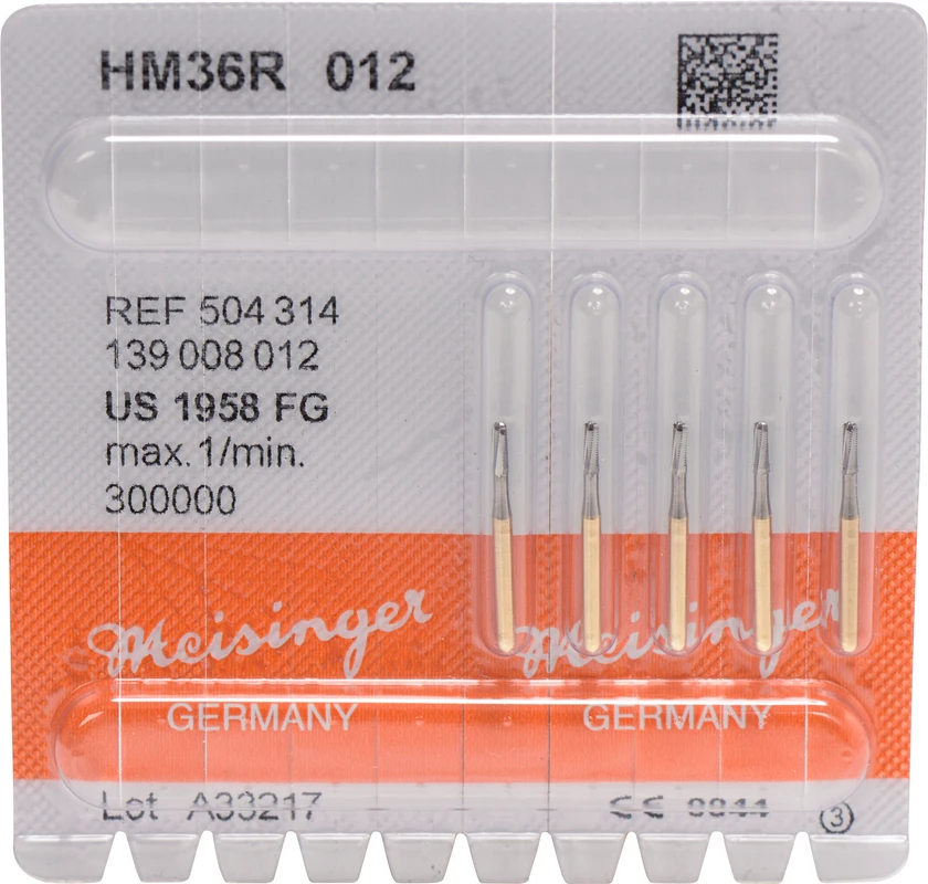 Kronentrenner HM 36R Packung 5 Stück Querhiebverz., FG, Figur 139, 4 mm, ISO 012