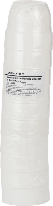 Classico Colore Mundspülbecher Packung 10 Stück weiß
