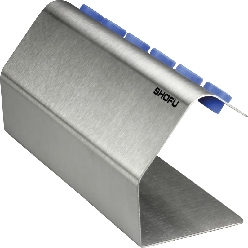 CERAMAGE Stand UP Stück Ständer mit Teflonführungen für 6 Dispenserspritzen, Edelstahl, (B x H x T) 240 x 100 x 80 mm