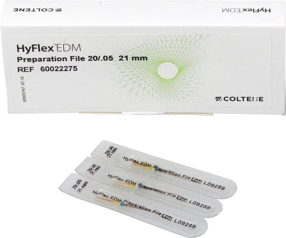 HyFlex™ EDM NiTi-Feilen Packung 3 Prep Feilen 21 mm, Taper.05 ISO 020