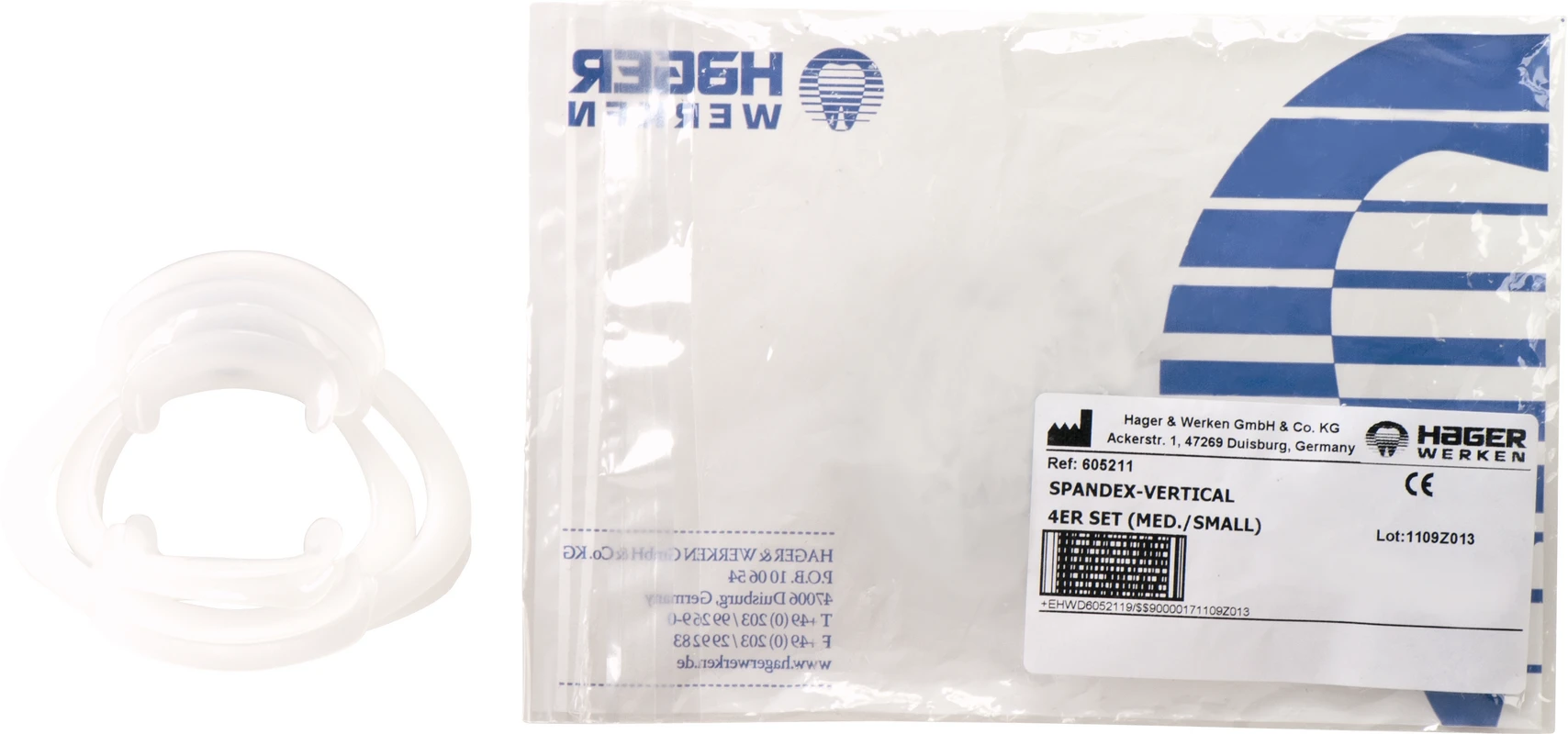 Spandex® Vertical Packung 2 Stück medium, 2 Lippenexpander klein