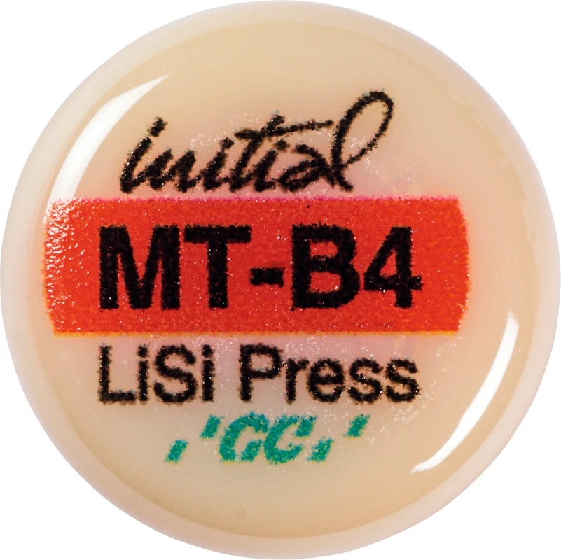 GC Initial™ LiSi Press Packung 5 x 3 g Rohling B4 MT