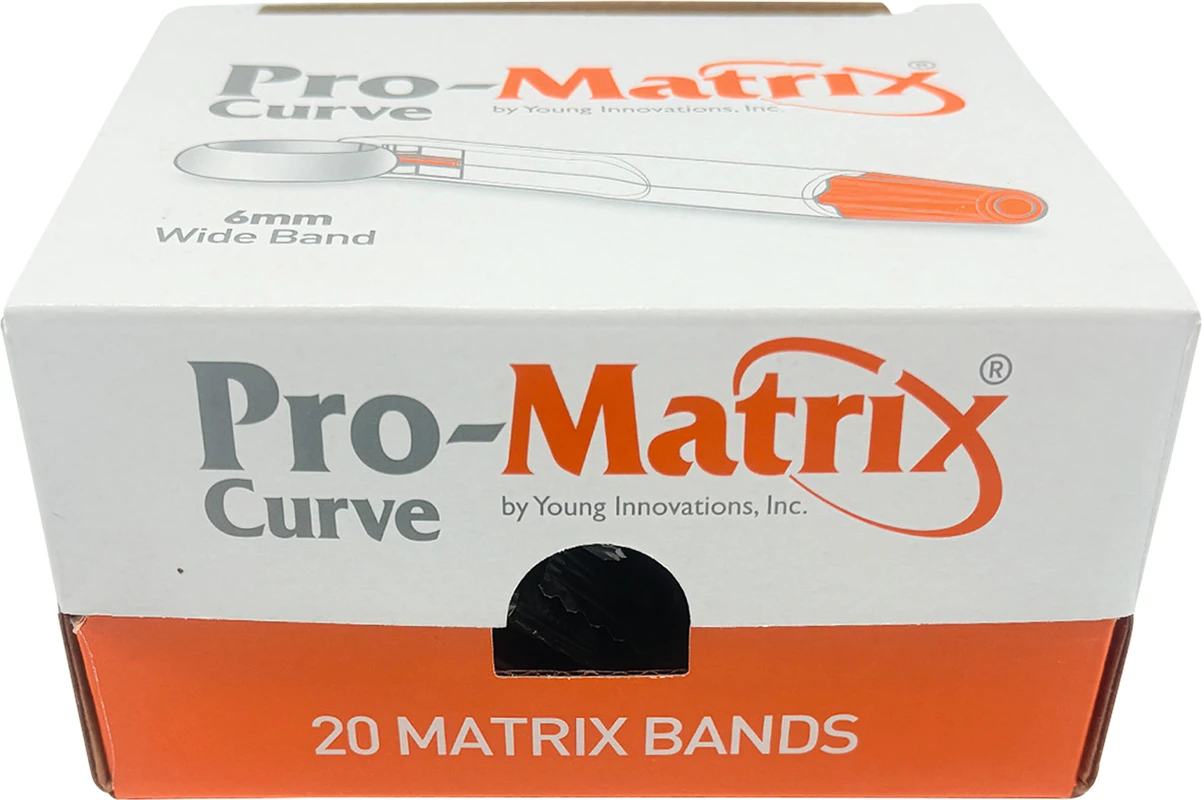 Pro-Matrix® Matrizenband Packung 20 Stück gebogen breit, 6 mm, orange