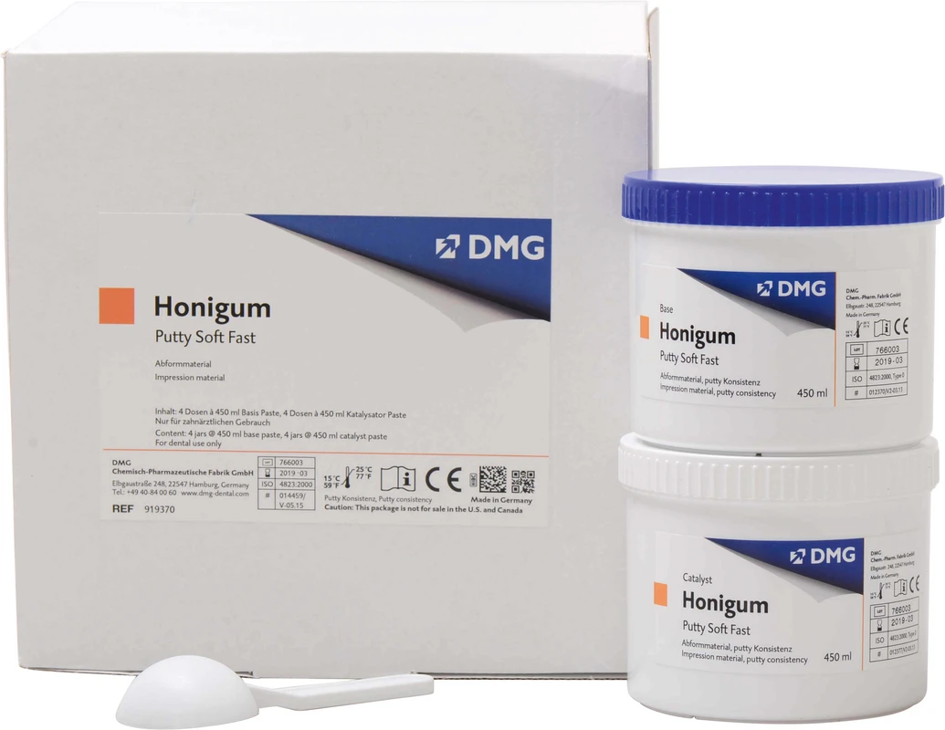 Honigum Putty Packung 8 x 450 ml Dose Soft Fast Honigum Putty DMG