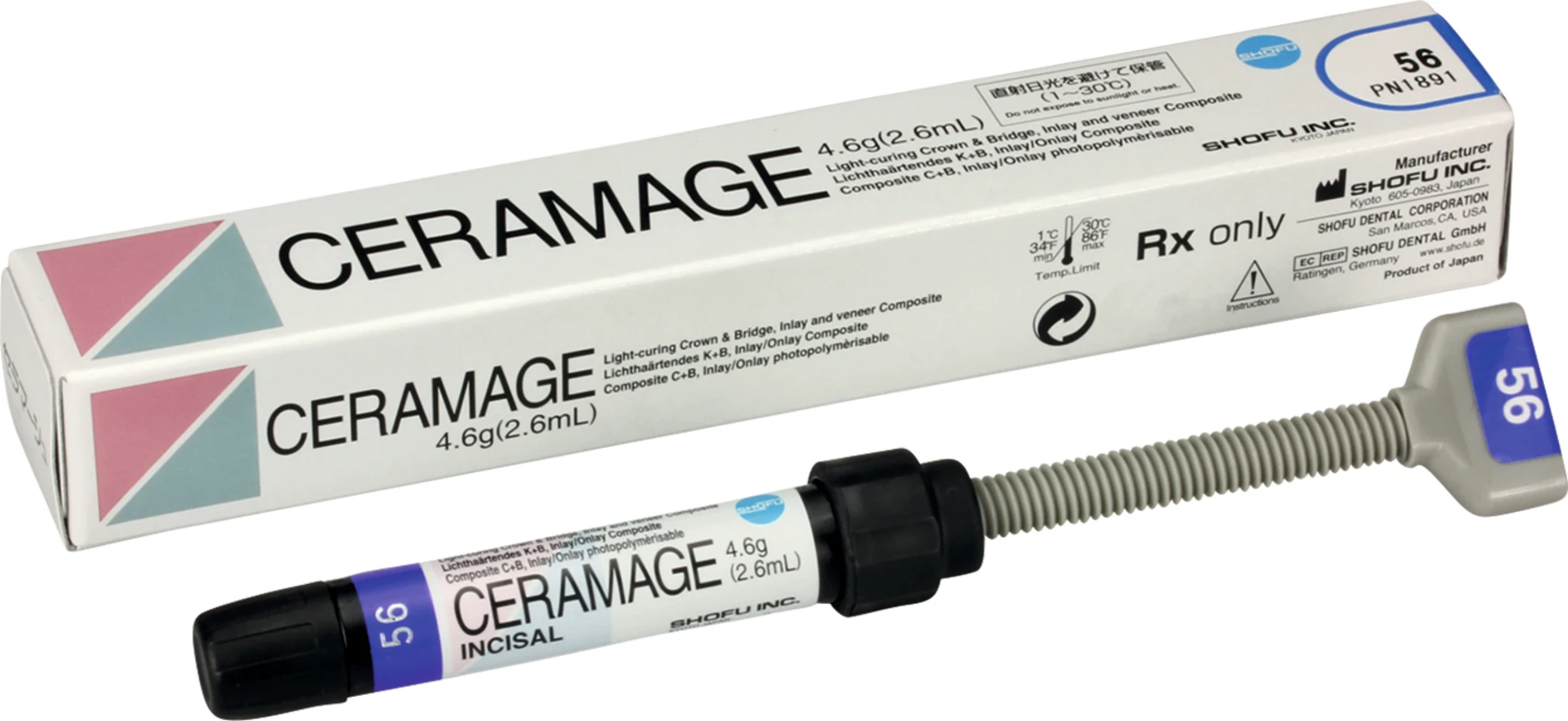 CERAMAGE Spritze 4,6 g inzisal 56 CERAMAGE SHOFU