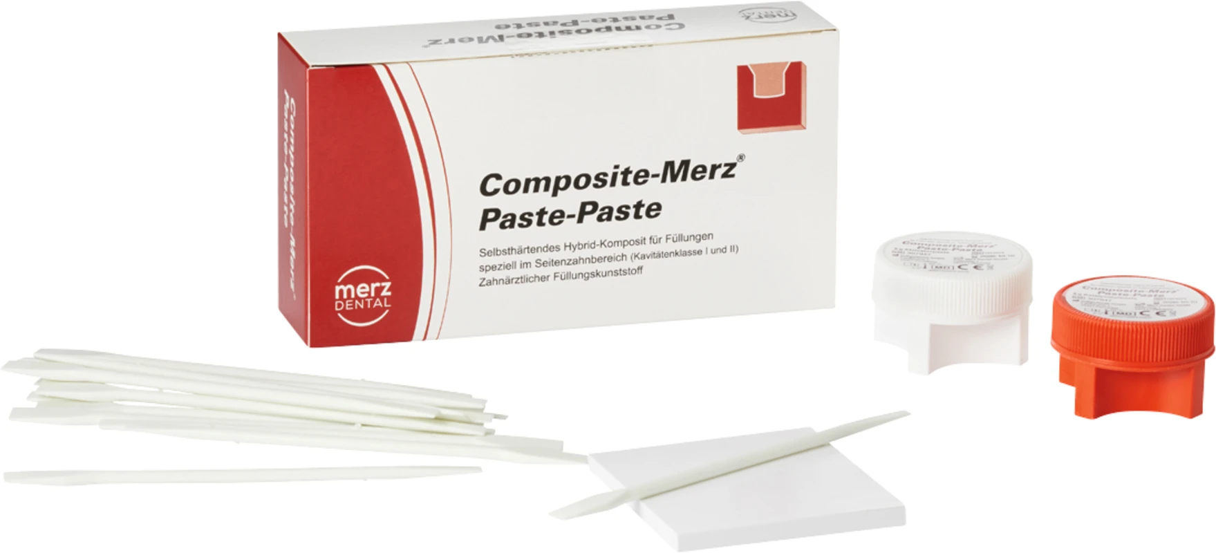 Composite-Merz® Paste-Paste Packung 8 g Aktivatorpaste, 8 g Katalysatorpaste universal, Zubehör